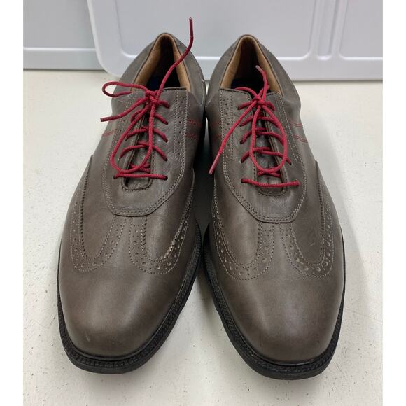 Men FootJoy Icon Oxford leather wing-tip athletic golf shoes, 12M